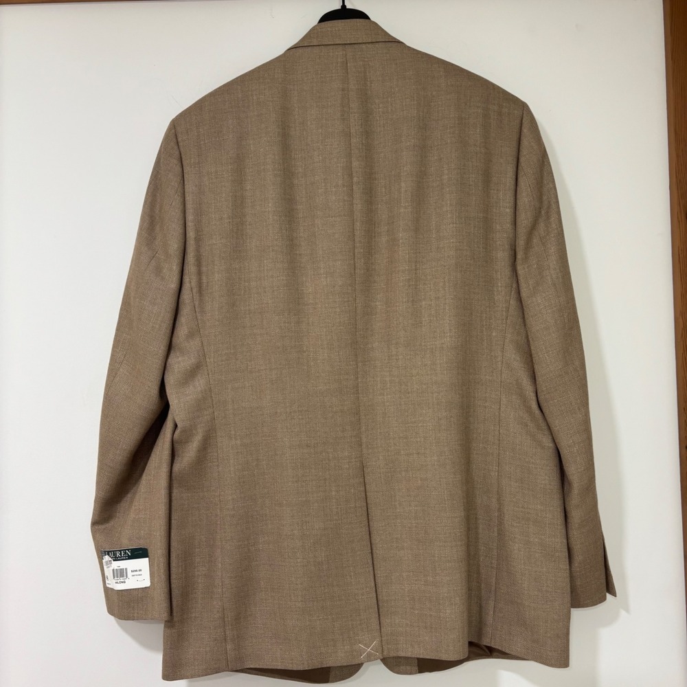 Lauren Ralph Lauren UltraFlex Blazer Mens 44L Tan Linen Blend Sport Coat NWT - Picture 2 of 12